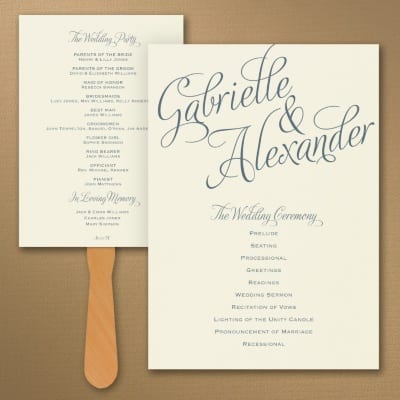 Programs For Your Wedding Ceremony Nashville Garden Distinctive Impressions Ceremony Program Fan